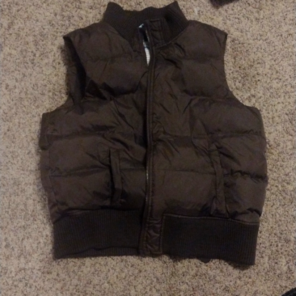 Brown sleeveless old navy vest